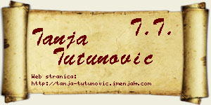 Tanja Tutunović vizit kartica